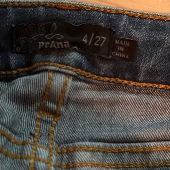 Prana Blue Flare Wide Cropped Leg Jeans 4/27 Cottagecore, Festival, Concert - Picture 3 of 3